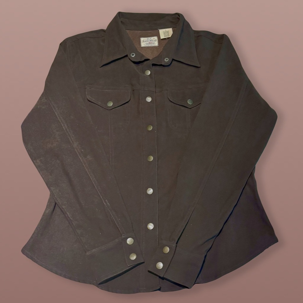 🤠Western-Inspired Sueded Shirt with Snap Buttons🤠
